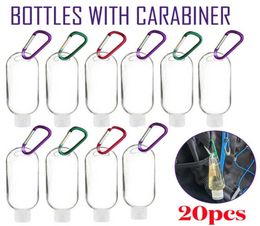 20pcs Refillable Bottle Outdoor Travel Portable With Hook Reusable Packing Empty4026887