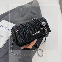 Mui Mui Bag 24New Matelasse Pleated Designer Women's Crossbody Bag Handbag Wander Hobo Bag Luxury Tote Bags Clutch Bag Fluffy Satchel Bag 493