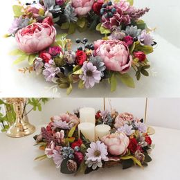 Decorative Flowers Door Garland Wall Wreath Home Decor Long-lasting Sweet Gift Xmas Ornament