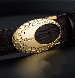 Luxury designer Fashion men belt Big gold buckle genuine leather belt classical Highly Quality3086980