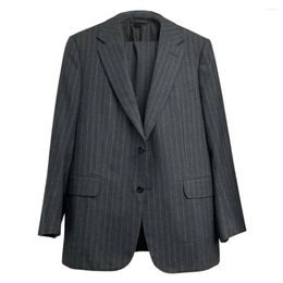 Men's Suits Stripe Suit Two Pieces Buttons Notch Lapel Tuxedos For Banquet Office