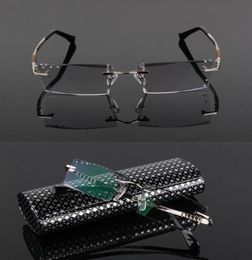 24k Pure Titanium commercial Eyeglasses Frame Diamond Cutting Edges Eyewear Frame Decorations Optical Glasses6359162