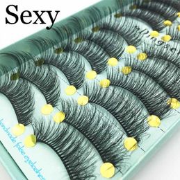 10 Pairs Handmade 3D Soft Faux Mink Hair False Eyelashes Crisscross Wispy Fluffy Lashes Extension Eye Makeup Tools 3D683190124