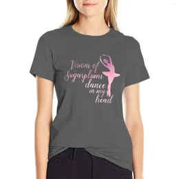 Women's Polos Visions Of Sugarplums Dance In My Head T-shirt Summer Top Lady Clothes Cute Tops Woman Clothing