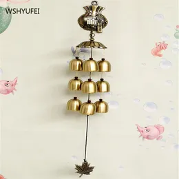 Decorative Figurines Jubao Fubao Pure Copper Wind Chimes Home Furnishing Accessories Doorbell Lucky Anti-theft