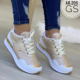 Casual Shoes Woman Trend Women Sneakers Mesh Patchwork Lace Up Ladies Flats Outdoor Running Walking Comfortable Breathable