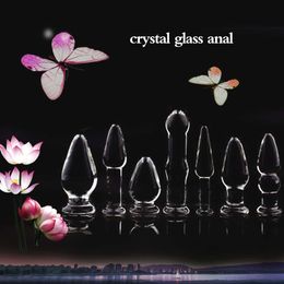 1PCS Glass Anal Dildo Butt Plug Beads Erotic sexy Toy for Women Adult Products Couples Crystal Stimulator