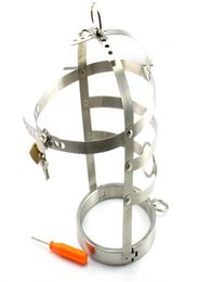 Stainless Steel Collar Hood Mask Headgear Metal Bondage Slave In Adult Game Fetish Sex Toys For Women And Men7895933