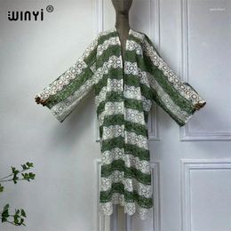 High Quality Embroidery Kimono Africa Dress Beach Wear Elegant Cardigan Sexy Holiday Outfits For Women Swimwear