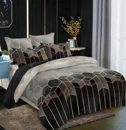 Designer Bed Comforters Sets Brushed Soft Bedding Sets Duvet Cover Pillow Shams Home Decor Bedding Set Queen King Bedclothes4592942