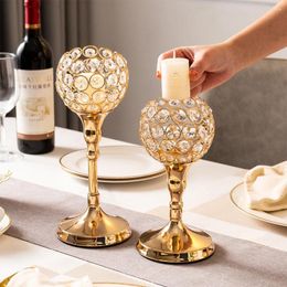 Candle Holders Candlestick Holder Luxurious Modern European Centrepieces For Wedding Tables Candlelight Dinner Decoration