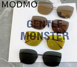 Sonnenbrille Frauen 2022 für Männer Luxusdesigner Vintage Trending Modmo Legierung Randless Quadrat UV400 Sonnenbrille1890660