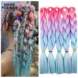 Desire for Hair 5Packs Synthetic Braiding Hair Christmas Colours Mix Tinsel Glitter Green Synthetic Hair Jumbo Braids 240426