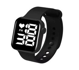 Wristwatches Sport Digital Watch Women Men Square Led Silicone Electronic Women039s Watches Clock Fitness Wristwatch Kids Hours6837109