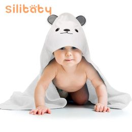 dresses Silibaby Baby Hooded Towel Newborn Bath Robe Super Soft Bath Towel Warm Sleeping Bag for Wrapped Cloth Newborn Antikick Quilt