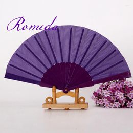 Party Favour 20pcs/lot Spain Hand Folding Fan With Polyester Fabric And Plastic Ribs Single Sides Cloth Without Any Logo