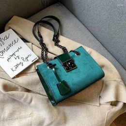 Bag Vintage Shoulder Bags Matte Solid High Capacity Flap Ladies PU Letter Chains Fashion Women's Handbags Casual Crossbody