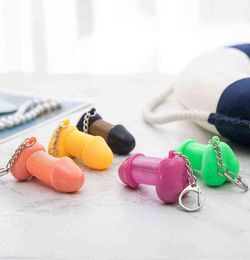 1PC Creative Jewellery KeyChain Lovers Sexy Stretchable Spring Dick Penis Keyring Individual Keychains Gift Man Cock Car Key Ri9838054