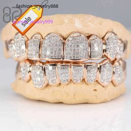 Bereal Jewelry Gold Plated Moissanite Teeth Invisible with Princess Cut Sier VVS Custom Hip Hop Iced Out GrillzvvS