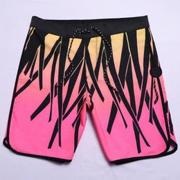 Men's Shorts Spandex Boardshorts Bermuda 4Way Stretch Beach Pants Surf Waterproof Quick-Dry Swim Trunks E709