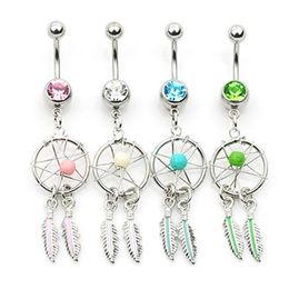 D0786A Dream Catcher Belly Navel Button Ring Mix Colors0127068701