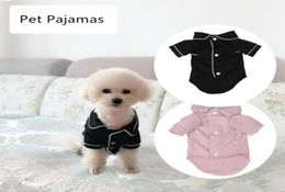 Kleinhundebekleidung Mantel Haustier Welpe Pyjamas schwarz rosa Mädchen Pudel Bichon Teddy Kleidung Weihnachten Cotton Boy Bulldog -Softfeeling Shi6327957