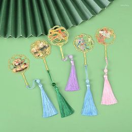 Hollowed Out Metal Bookmarks By Manufacturers Creative Ancient Style Fan Souvenir Chinese Retro