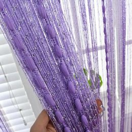 Curtain 1 Pc Retro Romantic Beaded String Solid Colour Tassel Window Elegant Room Divider Door Decoration