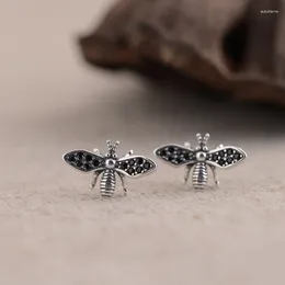 Stud Earrings Bees 2024 Trend Jewelry For Women 925 Gifts Girls Different Vintage Pendientes One Pair Unusual