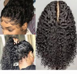 Pre Plucked Curly Full Lace Wig 100 Brazilian Human Hair Deep Wave Glueless Lace Wig With Baby Hair For Black Women Natural1410720