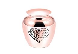 45x70mm Love Angel Wing Cremation Urn For Ashes Keepsake Small Memorial Funeral Urn For PetsHumans3915331