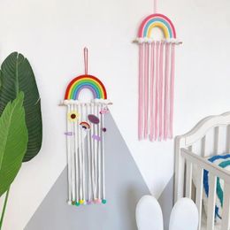 Decorative Figurines Charming Hair Clip Organiser Non-fading Woollen Yarn Rainbow Design Accessories