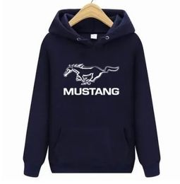 Plus Size S-4XL Men Mustang Car Print Casual Hip Hop Harajuku Long Sleeve Hooded Sweatshirts Mens Jacket Man Hoody 240426