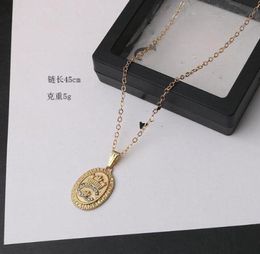 Luxury Designer Double Letter Pendant Necklaces 18K Gold Plated Crysatl Pearl Rhinestone Sweater Necklace for Women Wedding Party 3621324