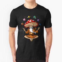 T-Shirts Magic Mushroom Buddha Streetwear Funny Black Clothing Mens T Shirt Tops Tees Hippie Shrooms Psychedelic Magic Mushrooms Tshirt