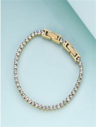 Tennis Bracelets High Quality Zircon Women Bracelet Adjustable Detachable Titanium Steel Double Button Bangles Fashion Jewelry7693117