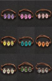 Link Chain Handmade Woven Dried Flowers Glass Beads Bracelet Women Jewellery Girls Ball Weave Lucky Flower Bracelets2547051