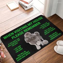 Carpets Custom Poodle Dog Doormat Mat Anti-Slip Kitchen Bathroom Living Room Rug Carpet 40 60cm