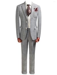 Men's Suits Houndstooth Suit Stylish Tuxedos Short Or Long Jacket Customizable Daily Party Activity