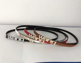 Belts Luxury Genuine Leather Wang Letter Golden and Silver Buckle 15CM Wide Thin Belts for Women Rhinestone Cummerbunds G2302076845353