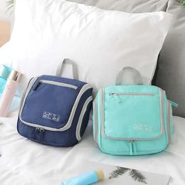 Cosmetic Bags Portable Handle Zipper Solid Colour Waterproof Travel Storage Pouch Case Toiletry Bag Makeup Organiser
