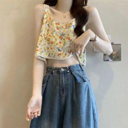 Women's Tanks Floral Hollowed Sleeveless Vest High Quality Retro Summer Embroidered Camisole Waisted Off Shoulder Tops For Women