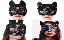 Sexy Toys Sex Mask Half Mask Party Cosplay Punk Slave Props PU Leather SM Mask BDSM Bondage Adult Play Masks Sex Toys For Women4111331