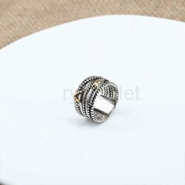 Rings Twisted Women Braided Designer Men Fashion Jewellery for Cross Classic Copper Ring Wire Vintage X Engagement Anniversary GiftVFU3