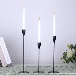 Candle Holders 3pcs/set 24/29/34cm Modern Metal Stand Candlestick For Wedding Bar Party Home Table Decor Antique Cup