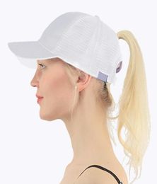 2020 Baseball Cap Women Adjust Sport Casual Messy Bun Snapback Mesh Hat Casual Adjustable Sport Caps8637479