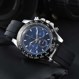 Watch watches AAA 2024 Mens Hot Selling Mens Silicone Tape Labor Watch Quartz 6 Multifunctional Watch