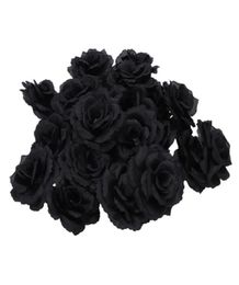 Pcs Black Rose Artificial Silk Flower Party Wedding House Office Garden Decor DIY Decorative Flowers Wreaths7885587