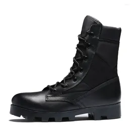 Fitness Shoes Ultralight Men Army Hight Cut Military Leather Tactical Ankle Jungle Outdoor Plus Boots Bota Masculina For