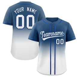 Gradient Baseball Jersey Custom Team Shirt Print persönlicher Name Nummer Stripe Hip Hop Sportswear Baseball T-Shirt Männer/Frauen/Kids240417